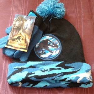 Jurassic Boys sweater hat & gloves